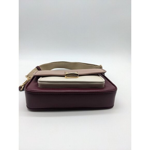 MICHAEL KORS Bradshaw leather women's crossbody messenger bag -BERRY MULTI - Picture 6 of 13